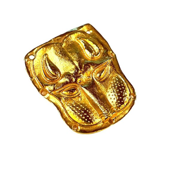 Scythian Gold Plated Panther head Reproduction Pin Pendant ca 3rd century BCE. R - Picture 4 of 7